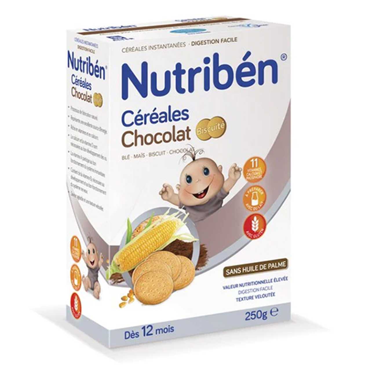 Nutribene - Milk Cocoa Porridge with Cream and Biscuit /12 months+/ 250g 8996
