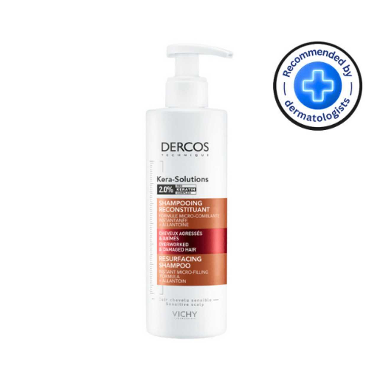 Vichy - Dercos Kera Solution Shampoo Pro-Keratin Restorative for Dry Damaged Hair 250ml 3907