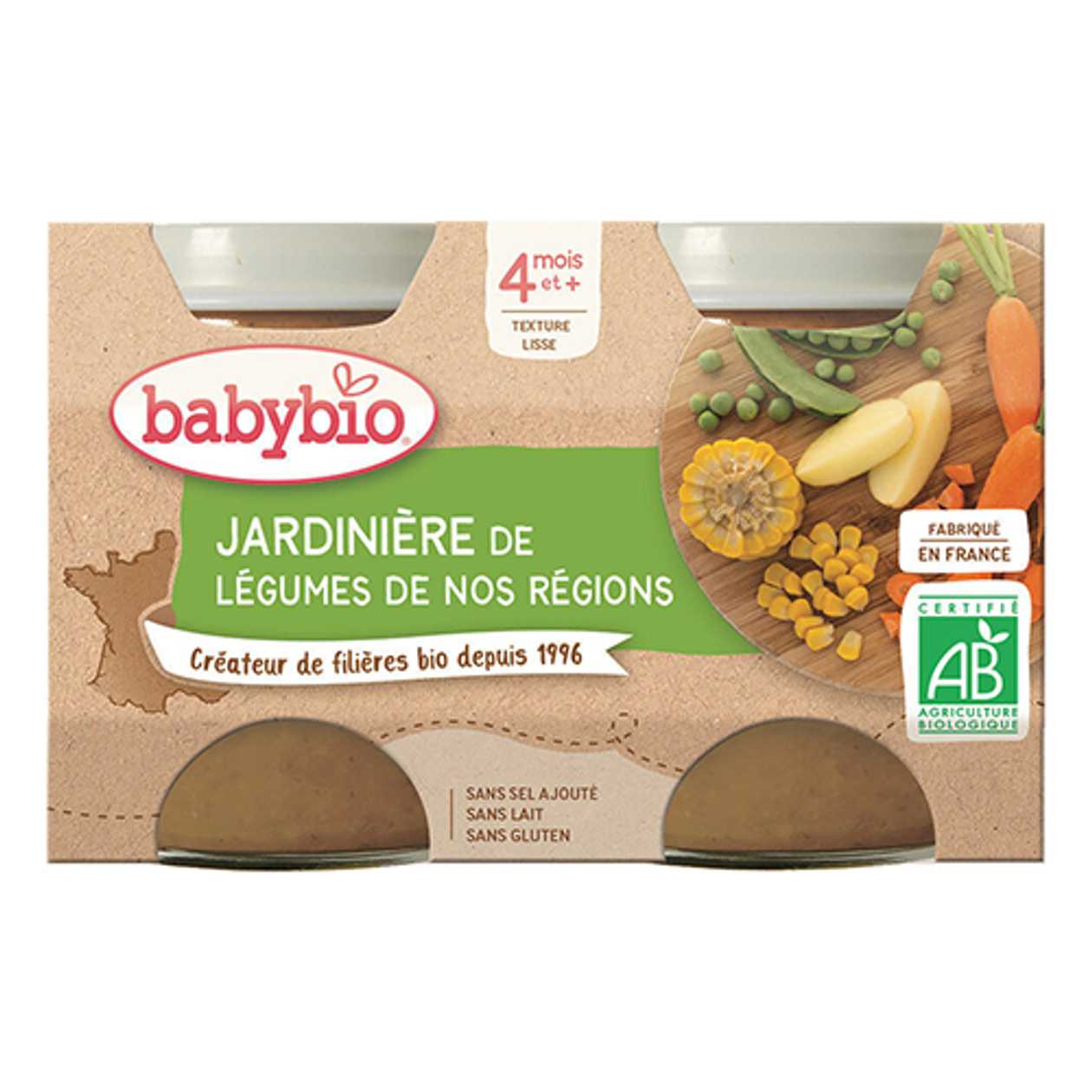 Beibibio - Puree "Lunch Menu" Corn, Peas, and Carrot with Parsley /4m+/ 130g 0439 #2
