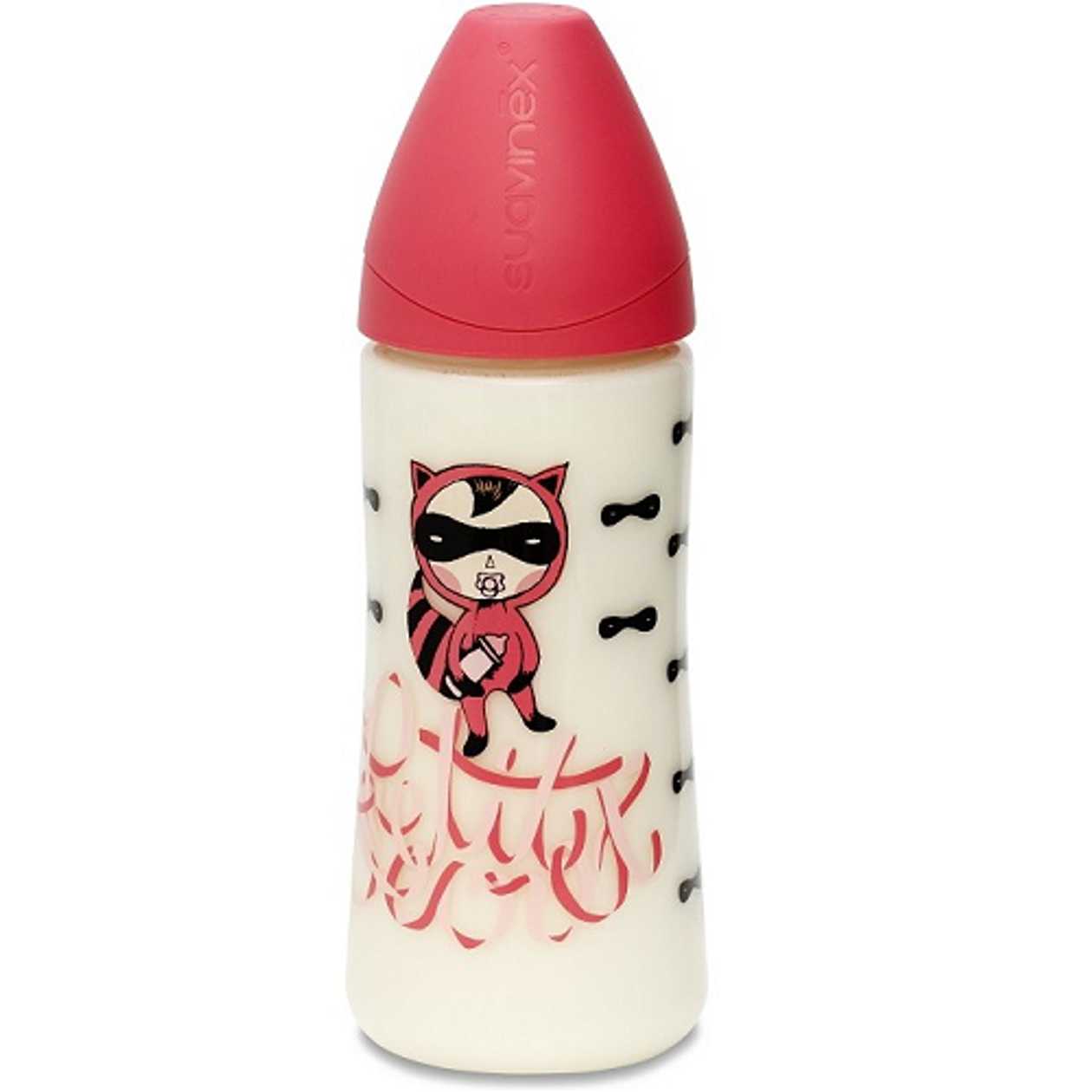 Suavinex - Silicone Anatomical Bottle Pink /6m+/ 360ml 0143