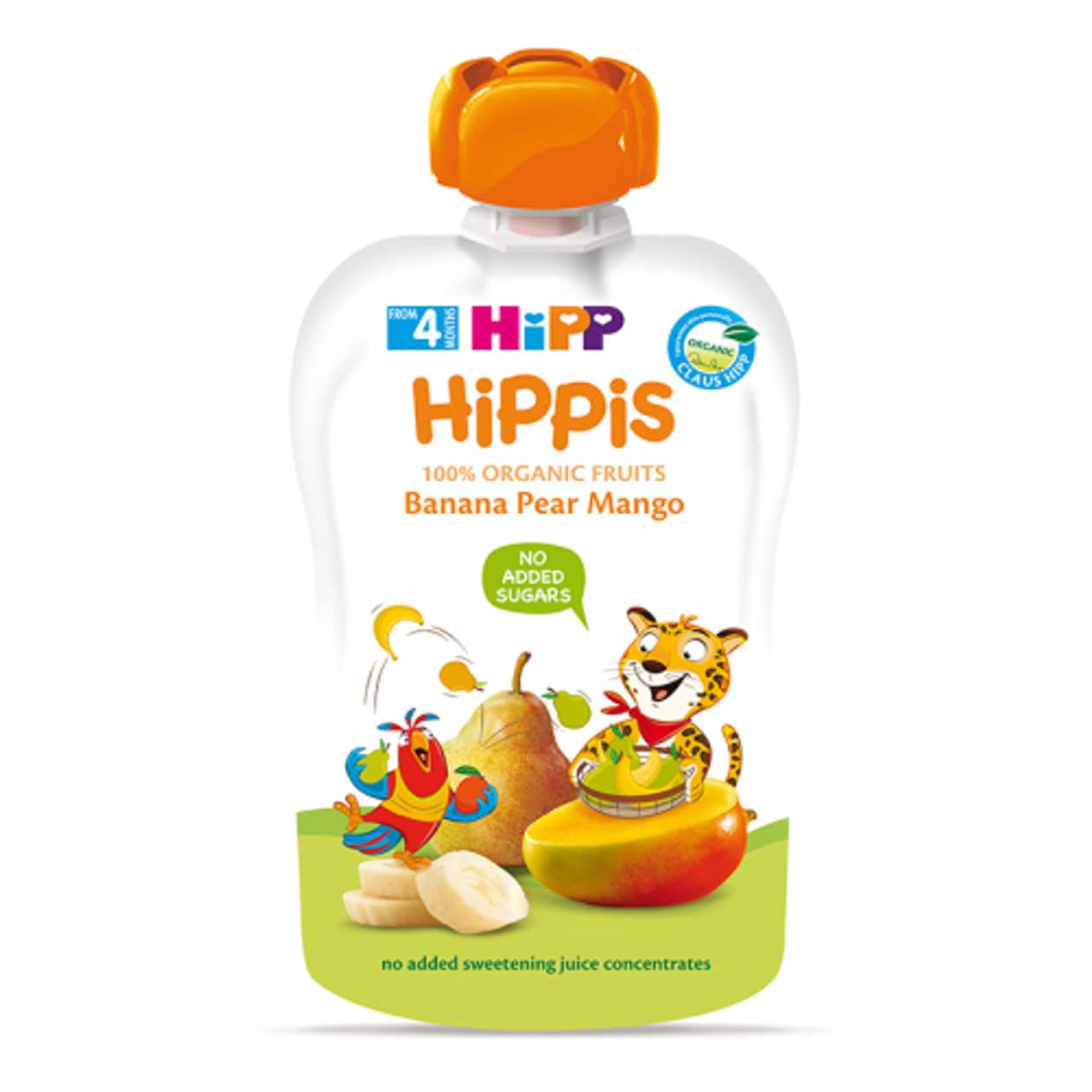 Hipp - Banana, Pear, and Mango Pouch /4 months+/ 100g 8523/3766/3292