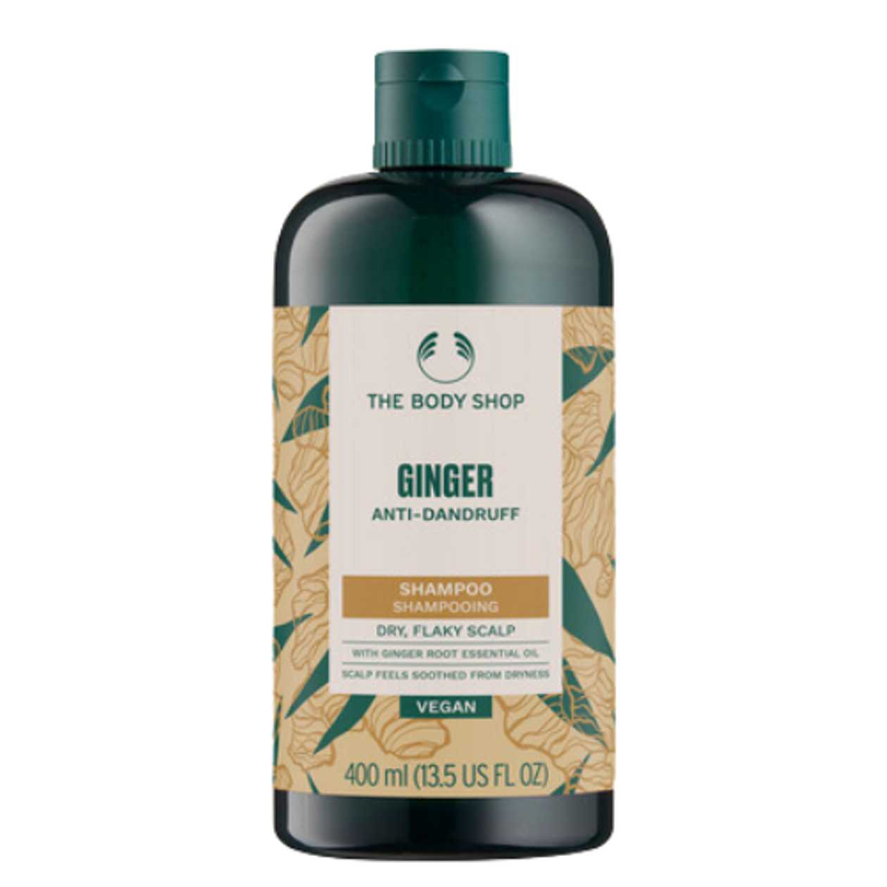Body Shop - Shampoo for Dry/Brittle Hair with Ginger Anti-Dandruff 400ml 33589/42550