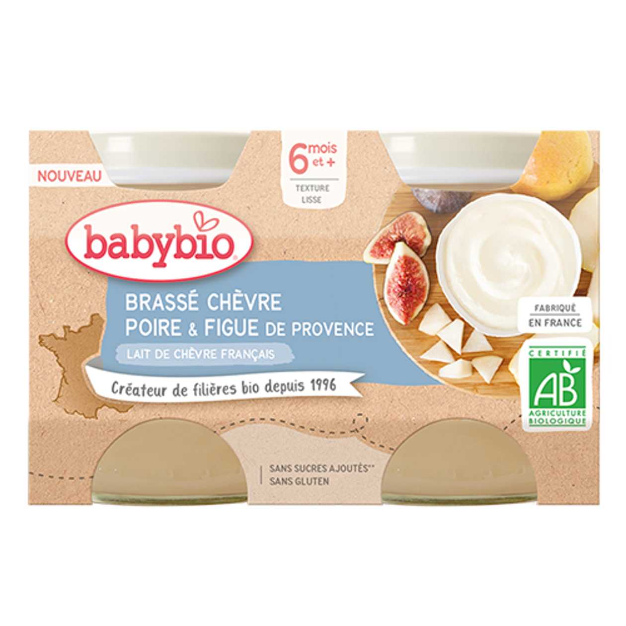 Babibio - Yogurt with French Goat Milk, Pear and Fig /6m+/ 130g 0903 #2