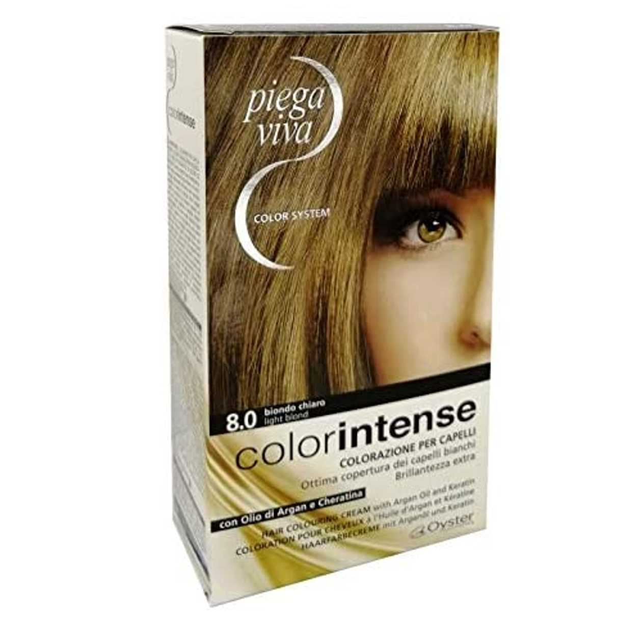 Piega Viva - Hair Dye with Argan Oil and Keratin 8.0 Light Blonde 024075
