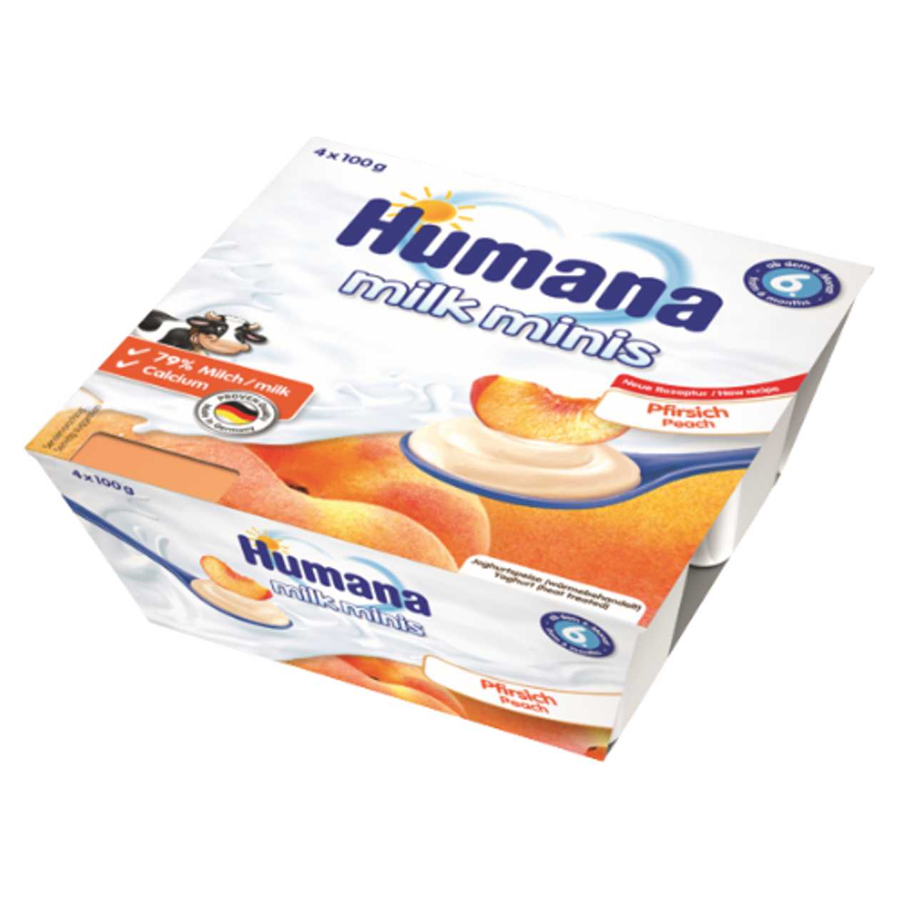 Humana - Milk Dessert with Apricot /6 months+/ 100g 1121/4452/3284 #1