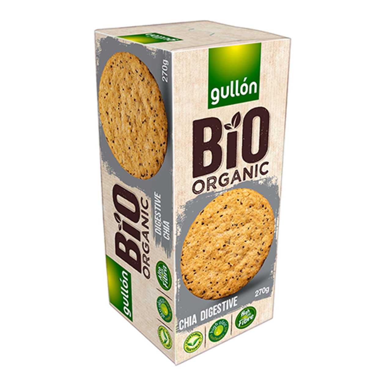 Guloni - Multigrain Biscuit "Digestive" with Chia Seeds Organic 270g