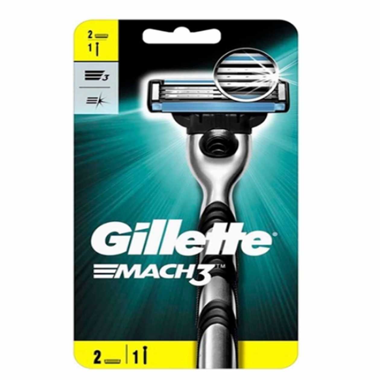 Razor - Men's Mach3 Shaving System + 2 Cartridges 3555/0706/0676