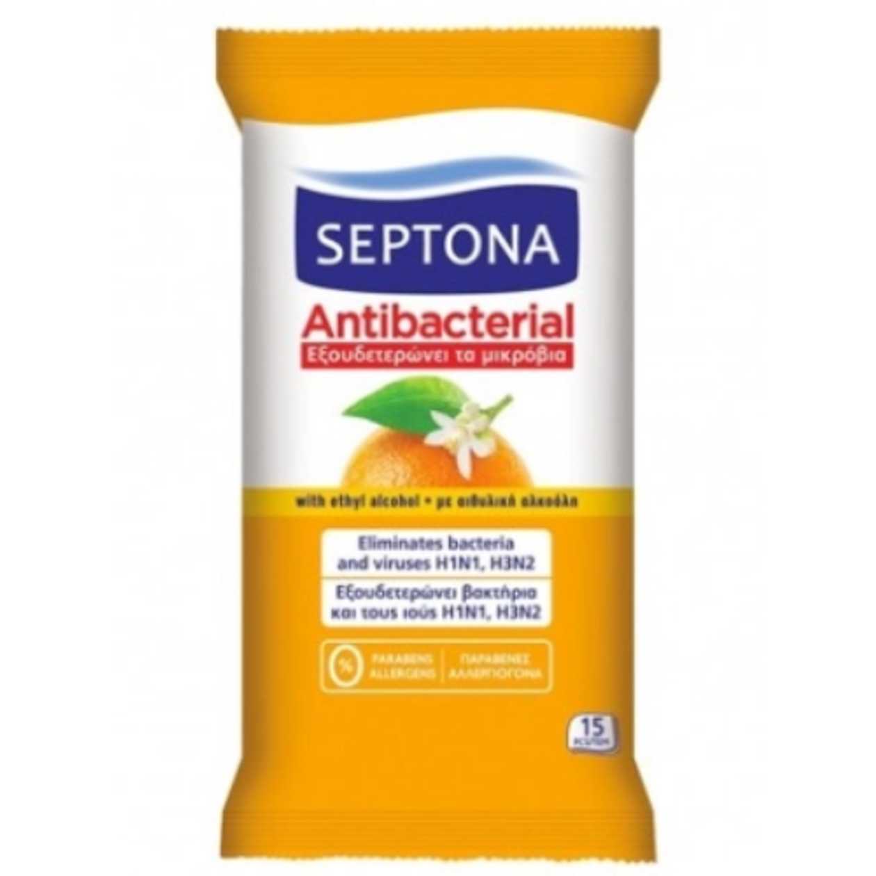 Septona - Antibacterial Orange Extract Wet Wipes 1210-2225/1243/4527 #15
