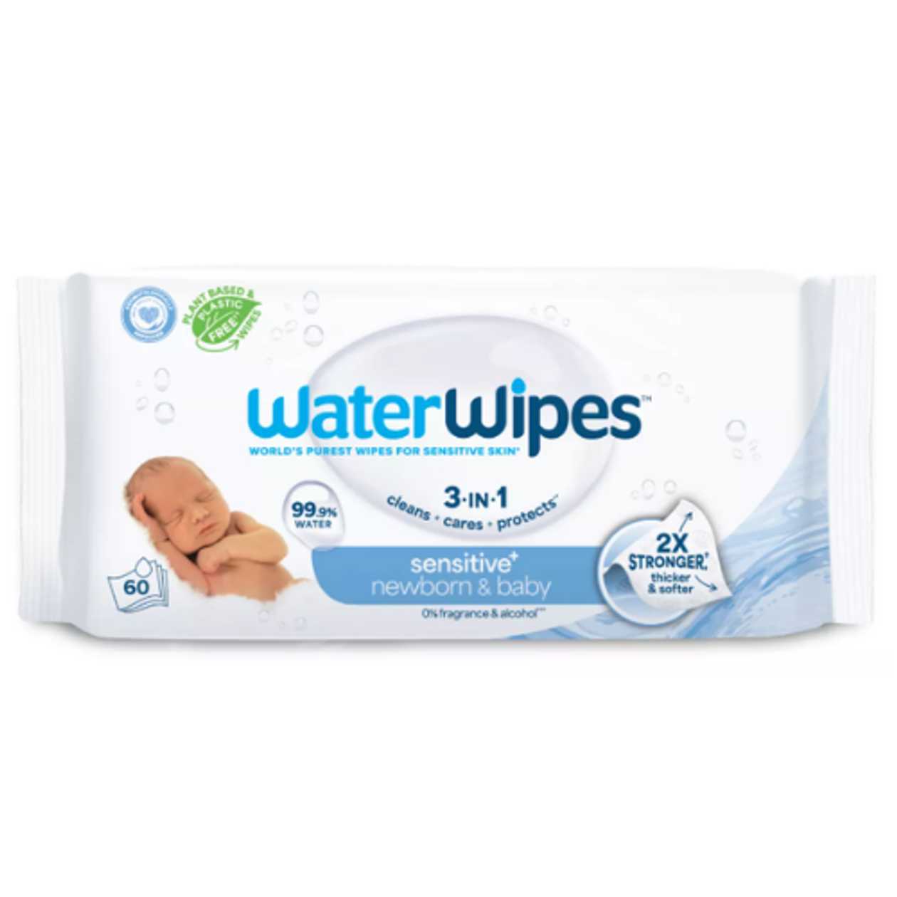 Water Wipes - Baby Biodegradable Wet Wipes 99.9% Water 0026/0223/0490 #60