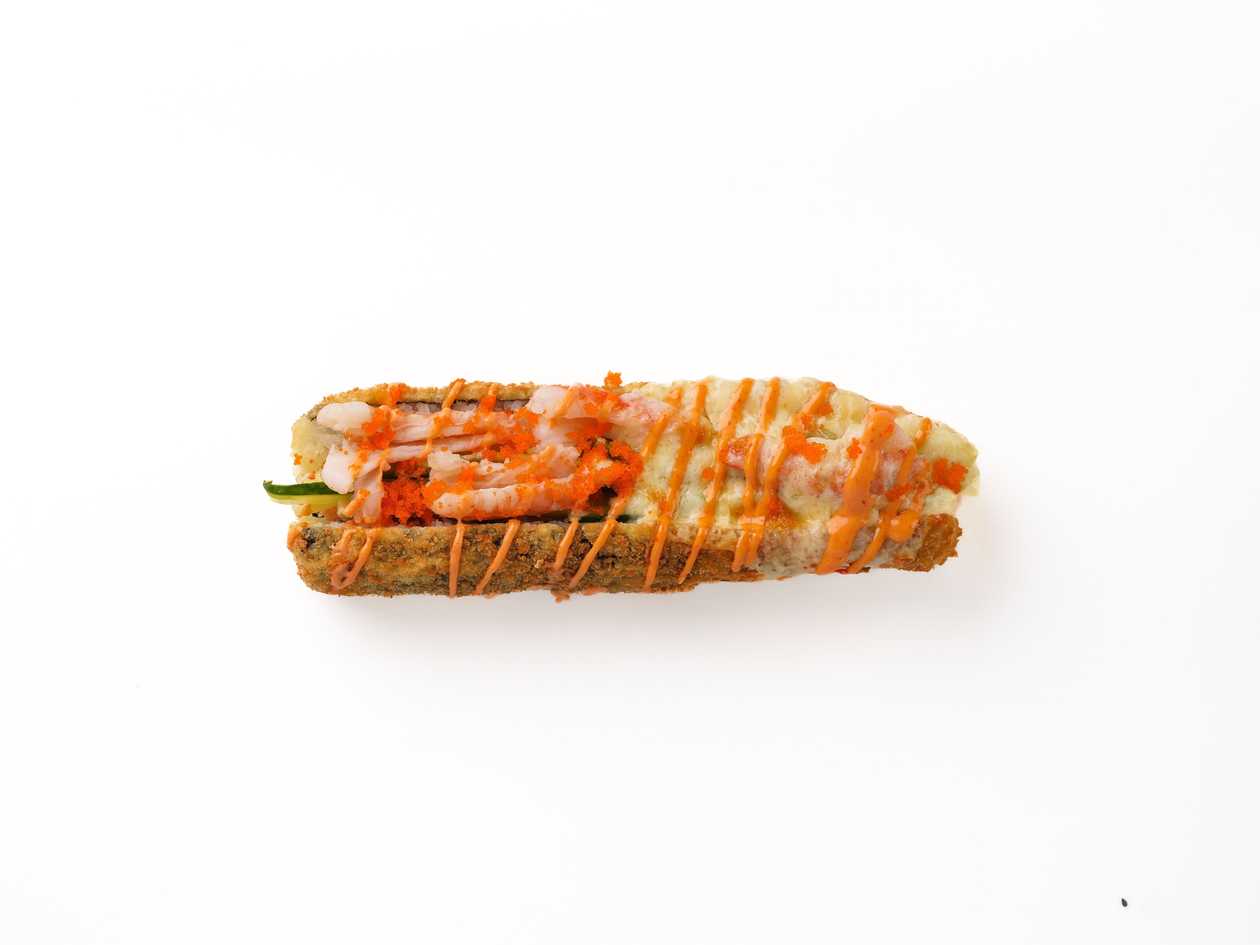 Sushi dog s krabom a krevetou
