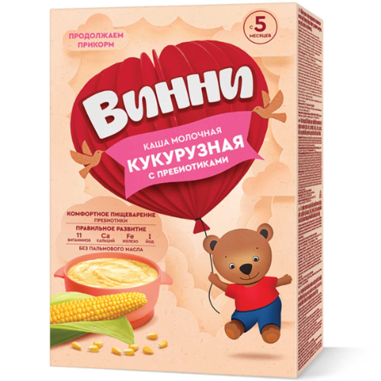Vini - Milk Corn Porridge with Probiotics /5 months+/ 200g 4534/4664/4817