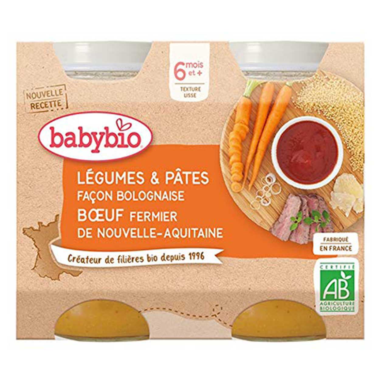Babybio - Lunch Menu "Bolognese" with Meat for 6 Months+ 200g 0033 #2