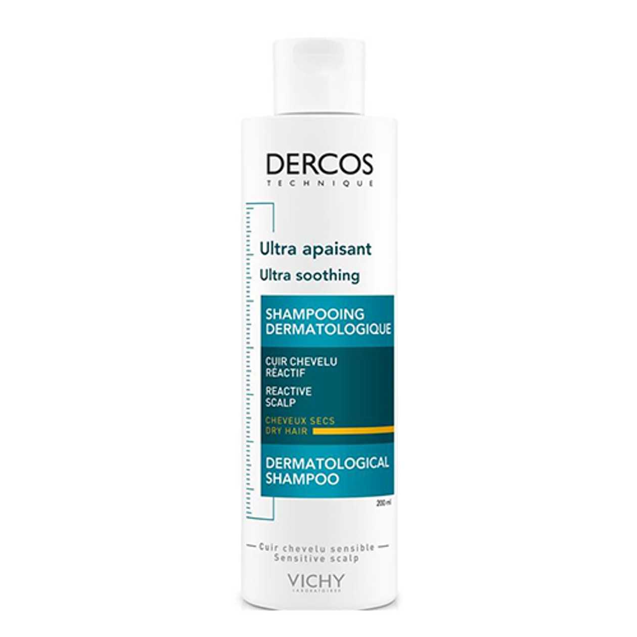 Vichy - Dercos Soothing Shampoo for Sensitive Scalp/Dry Hair Sulfate-Free 200ml 6736
