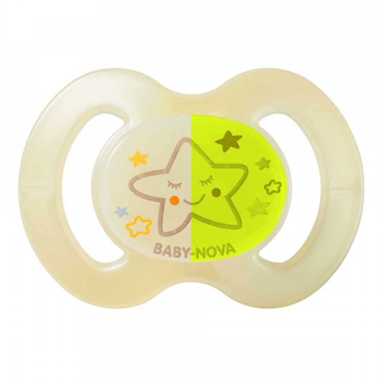 Baby Nova - Teething Silicone Night Pacifier with Phosphor /0-6 months/ 2227 #1