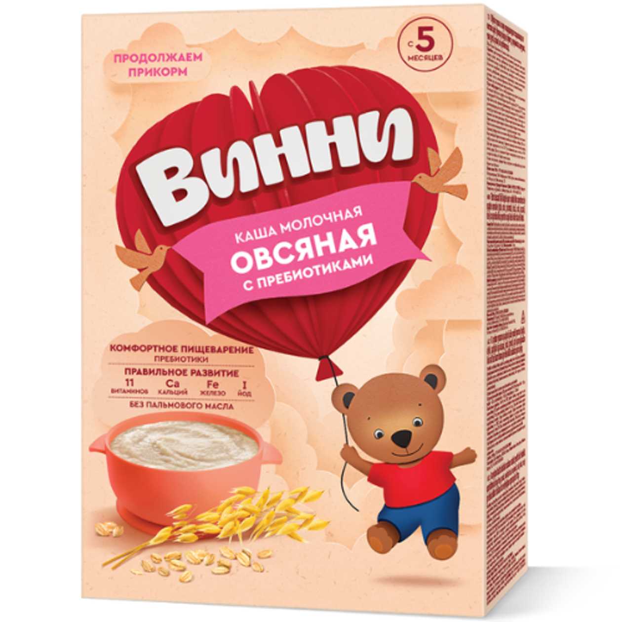 Winnie - Milk Oatmeal with Prebiotics /5 months+/ 200g 4459/4657/4794