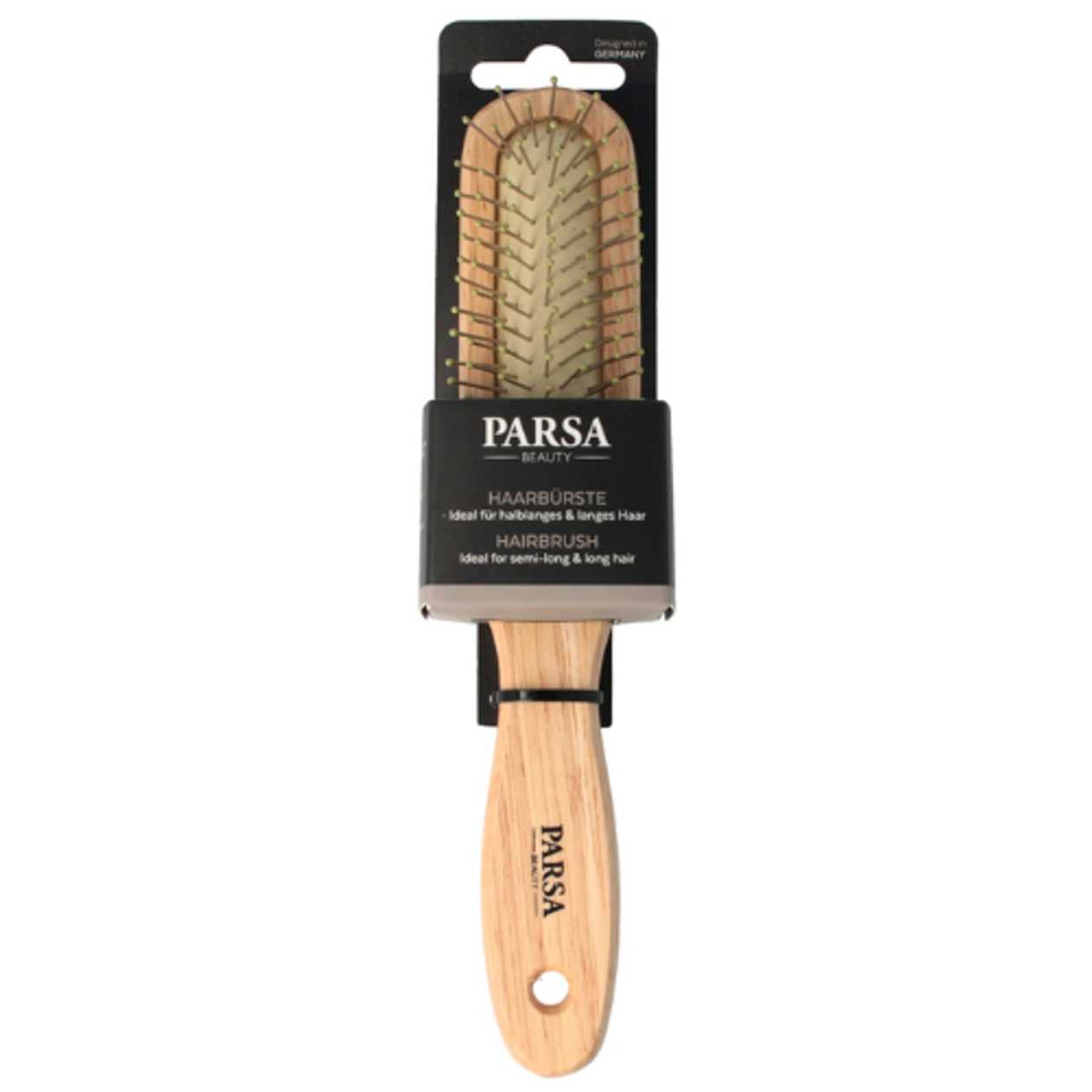 Oval Thin Wooden Comb with Metal Bristles 263610/26361/6804
