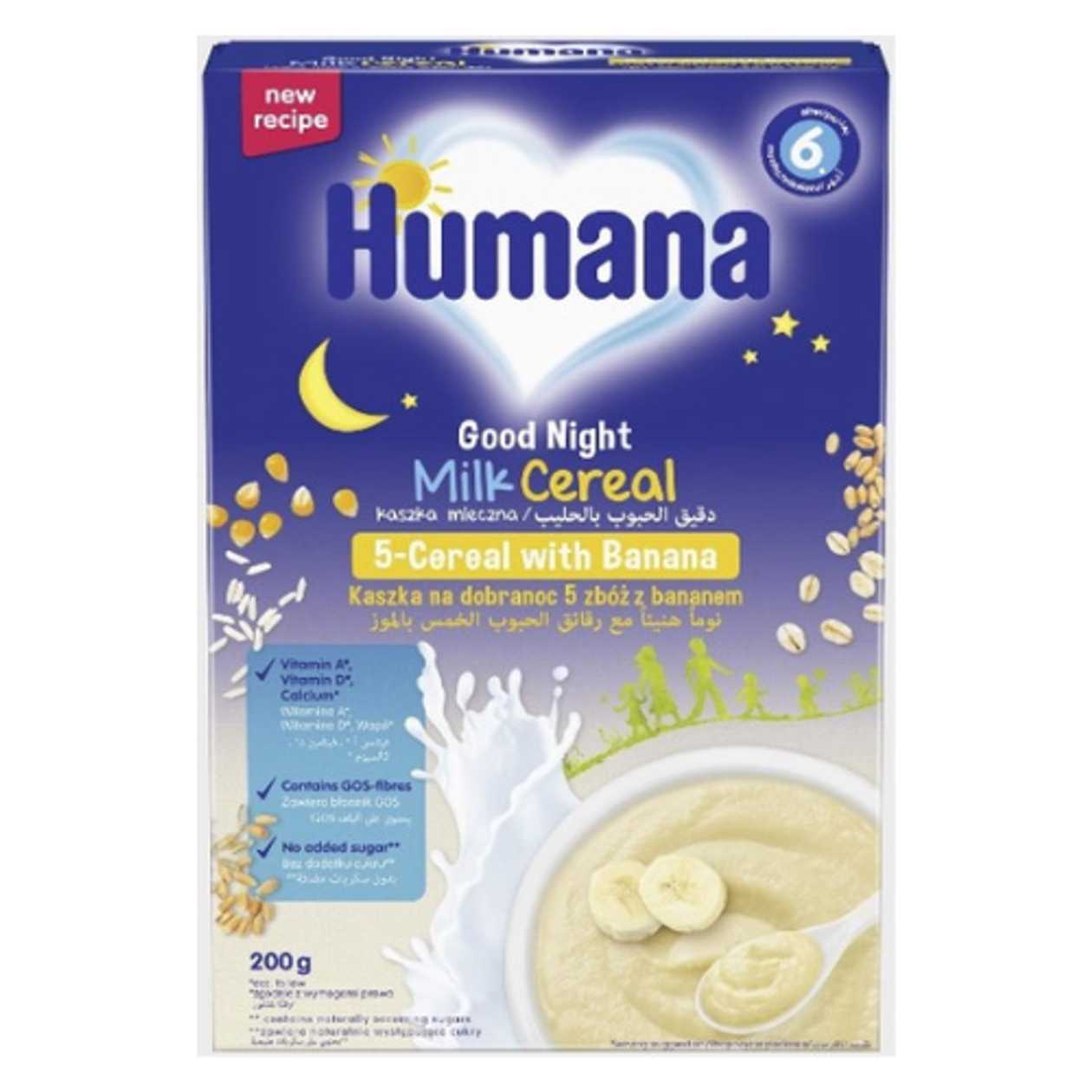 Humana - Milk Porridge for Sleep with Banana /6 months+/ 200g 775597/2996