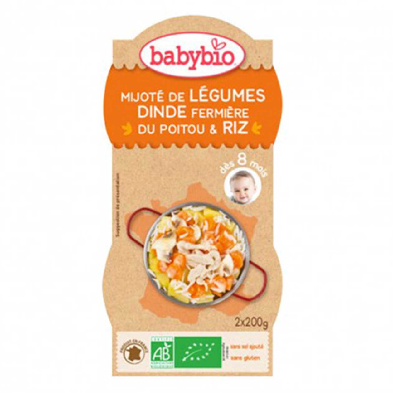 Beibibio - Turkey Ragu with Carrots and Mushrooms Dinner /8 Months+/ 200g 0506 #2