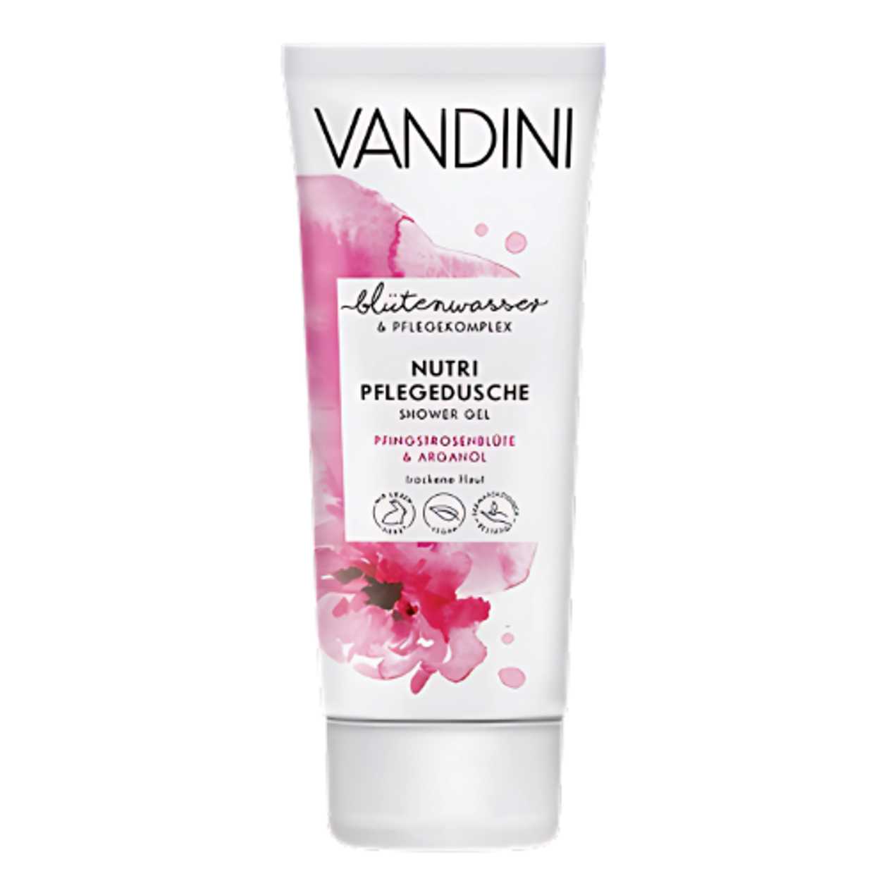 Vandini - Nutri Shower Gel for Dry Skin with Peony Flower and Argan Oil 200ml 0210/0917/1660