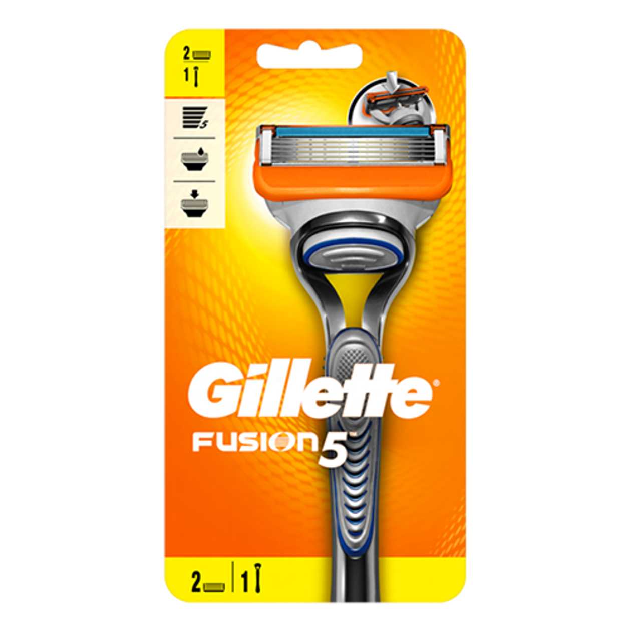 Gillette - Men's Shaving Razor Fusion5 + 2 Cartridges 4125/6946