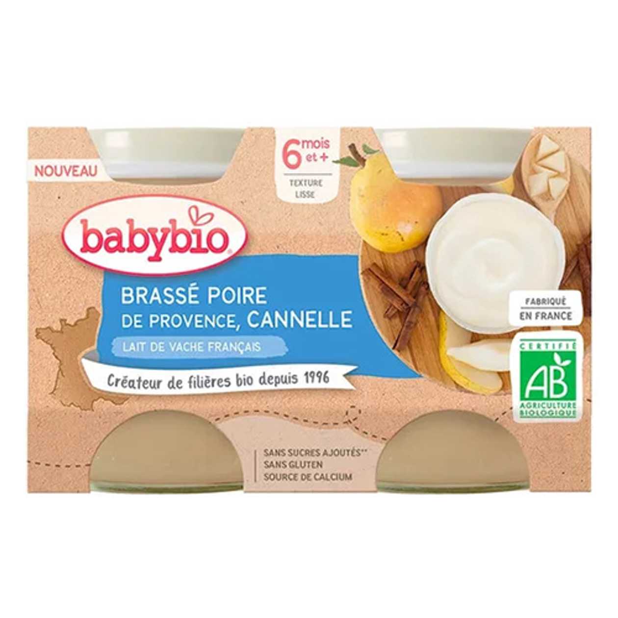 Babybio - Yogurt with French Cow's Milk, Pear and Cinnamon /6m+/ 130g 0866 #2