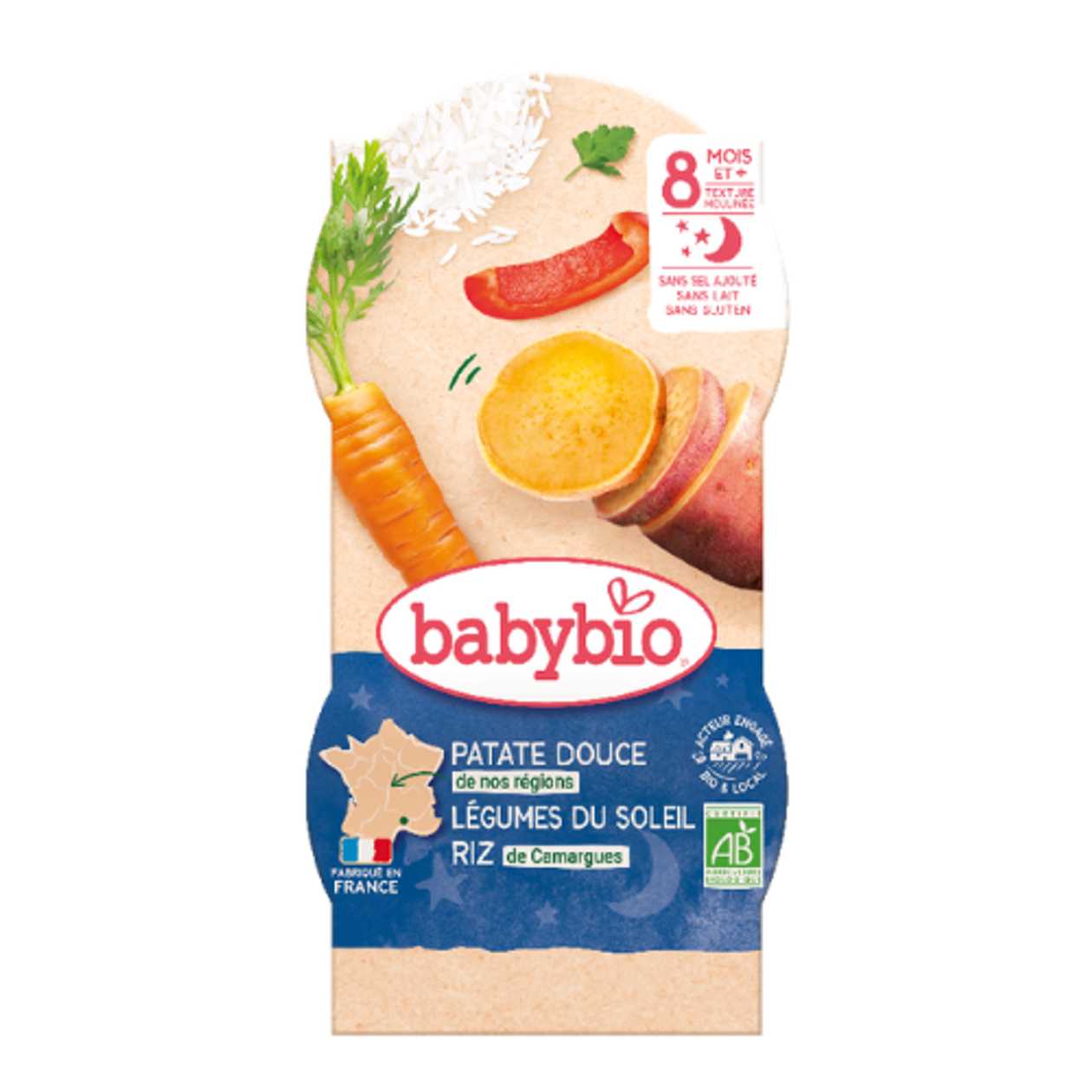 Beibibio - "Good Night" Puree Sweet Potato, Carrot, and Bell Pepper /8 months+/ 200g 0872 #2