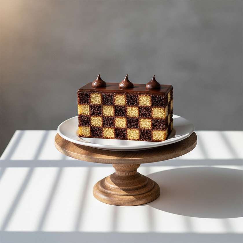 Checkerboard Cake slice