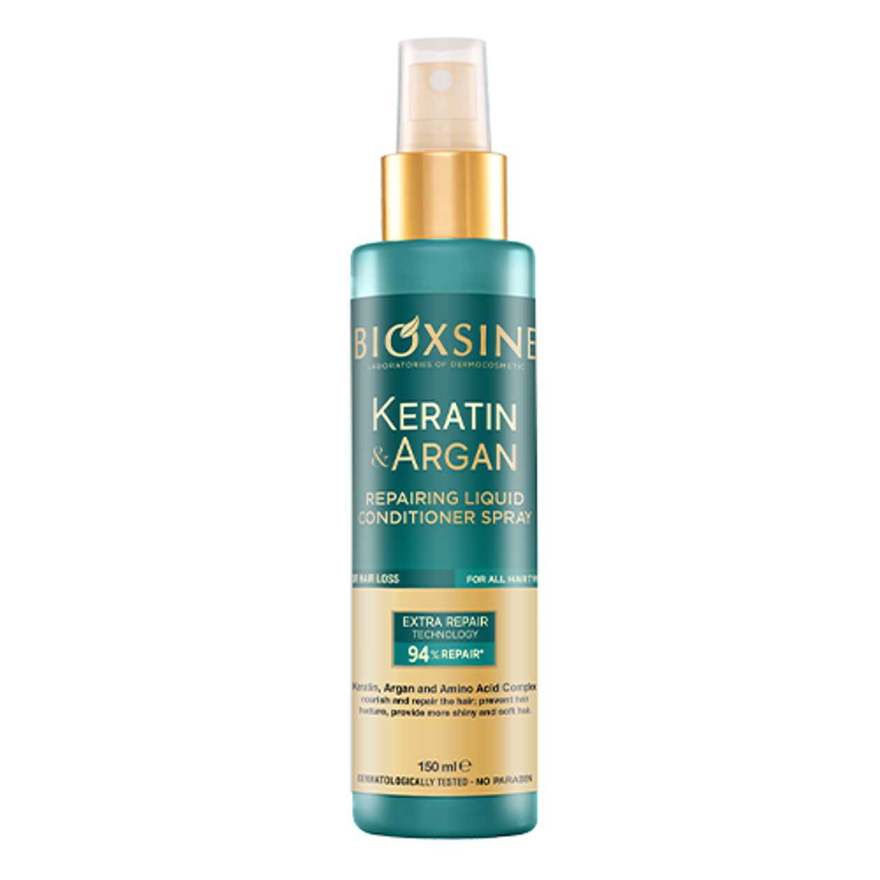 Bioxine - Conditioner with Liquid Keratin and Argan for Hair Loss Prevention, Restorative for All Hair Types, Rinse-Free 150ml