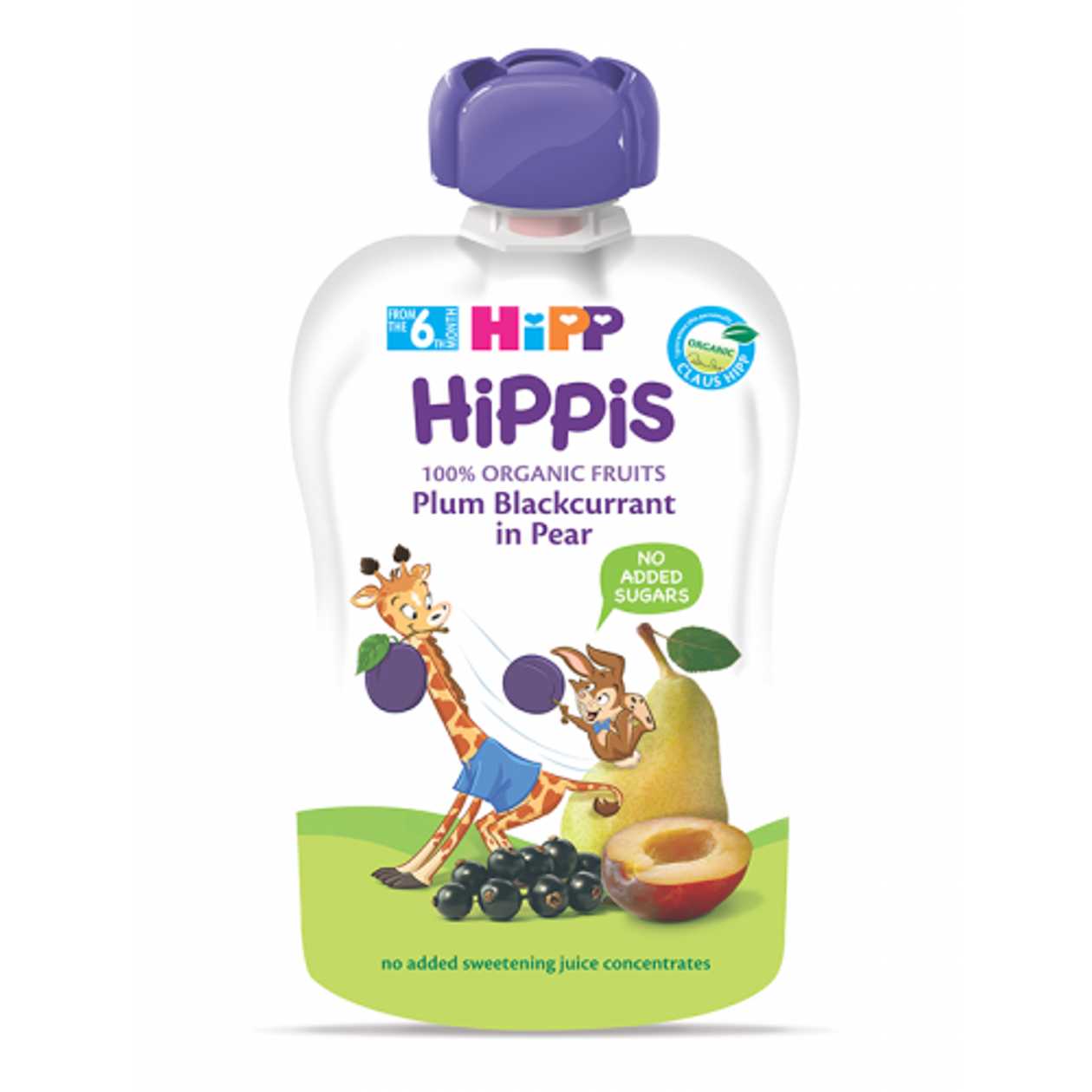Hipp - Pear puree with black currant and plum /6 months+/ 100g 8526/3780