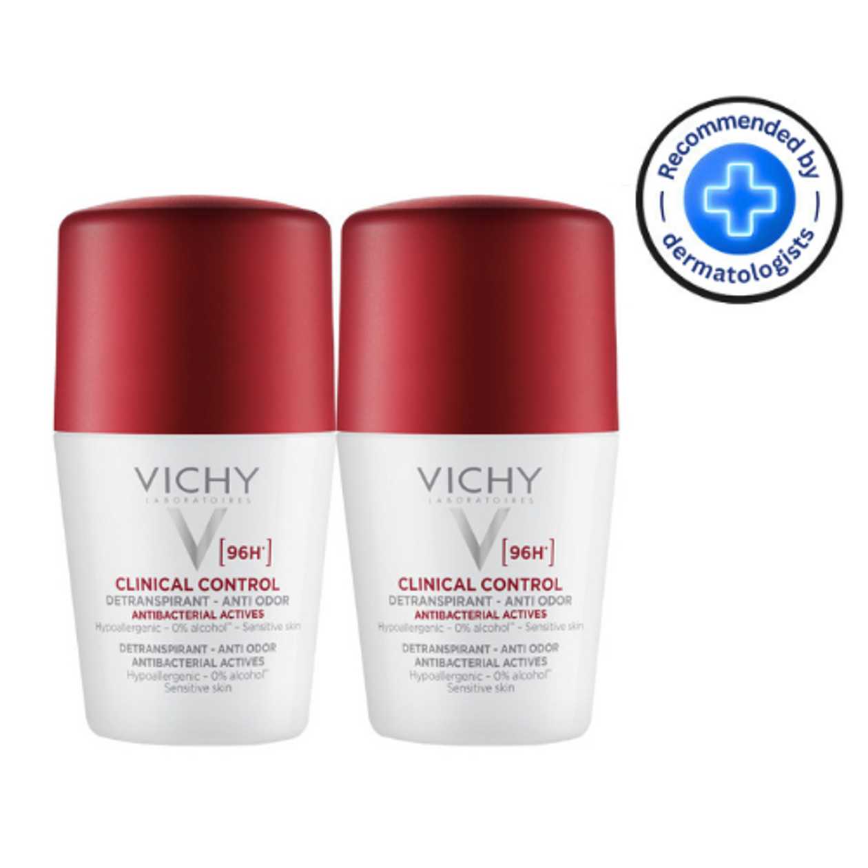 Vichy - Deodorant Antiperspirant Ball. 96h Antibacterial Duo Pack 2X50ml 5728