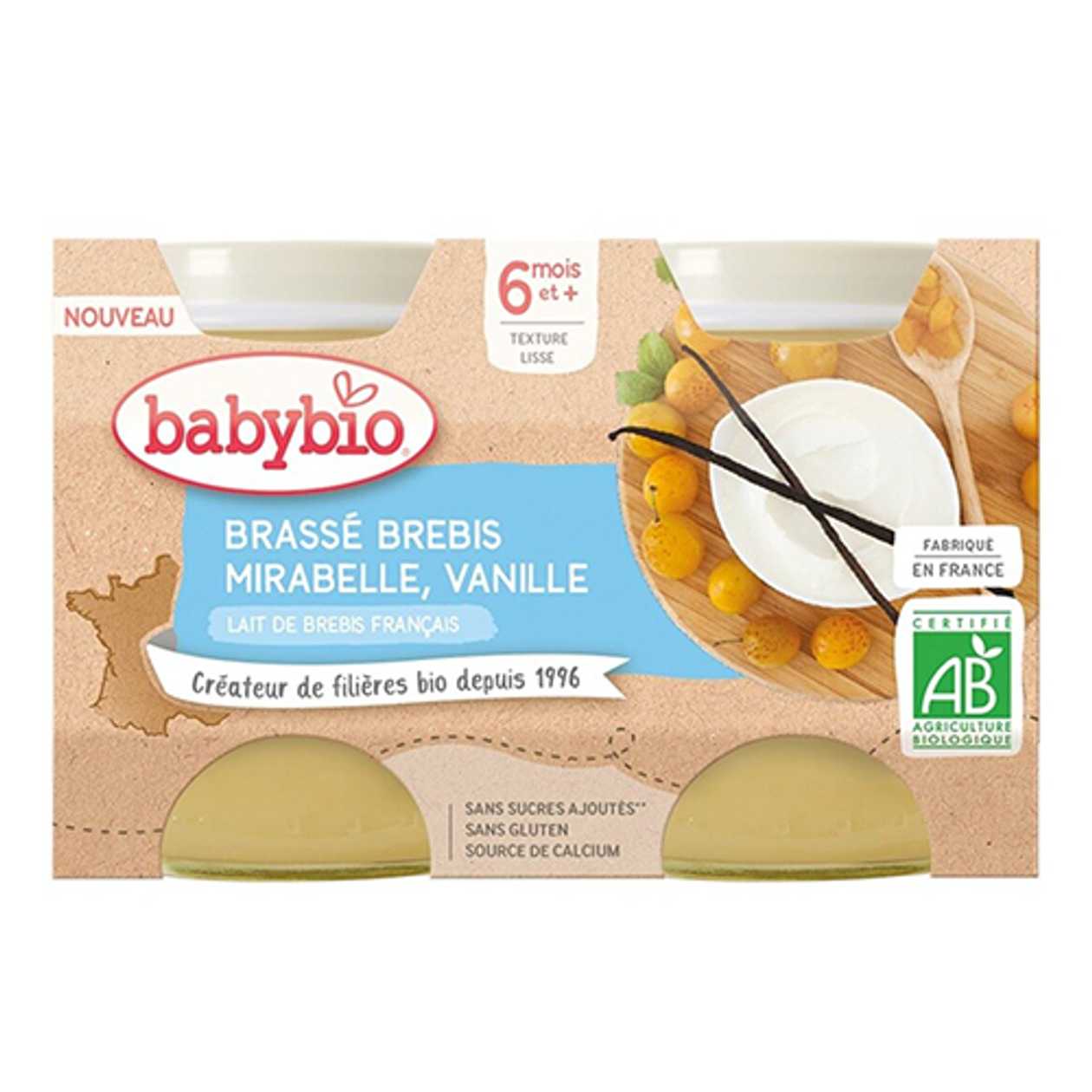 Babibio - Yogurt with French Sheep's Milk, Mirabelle Plum, and Vanilla /6m+/ 130g 0880 #2