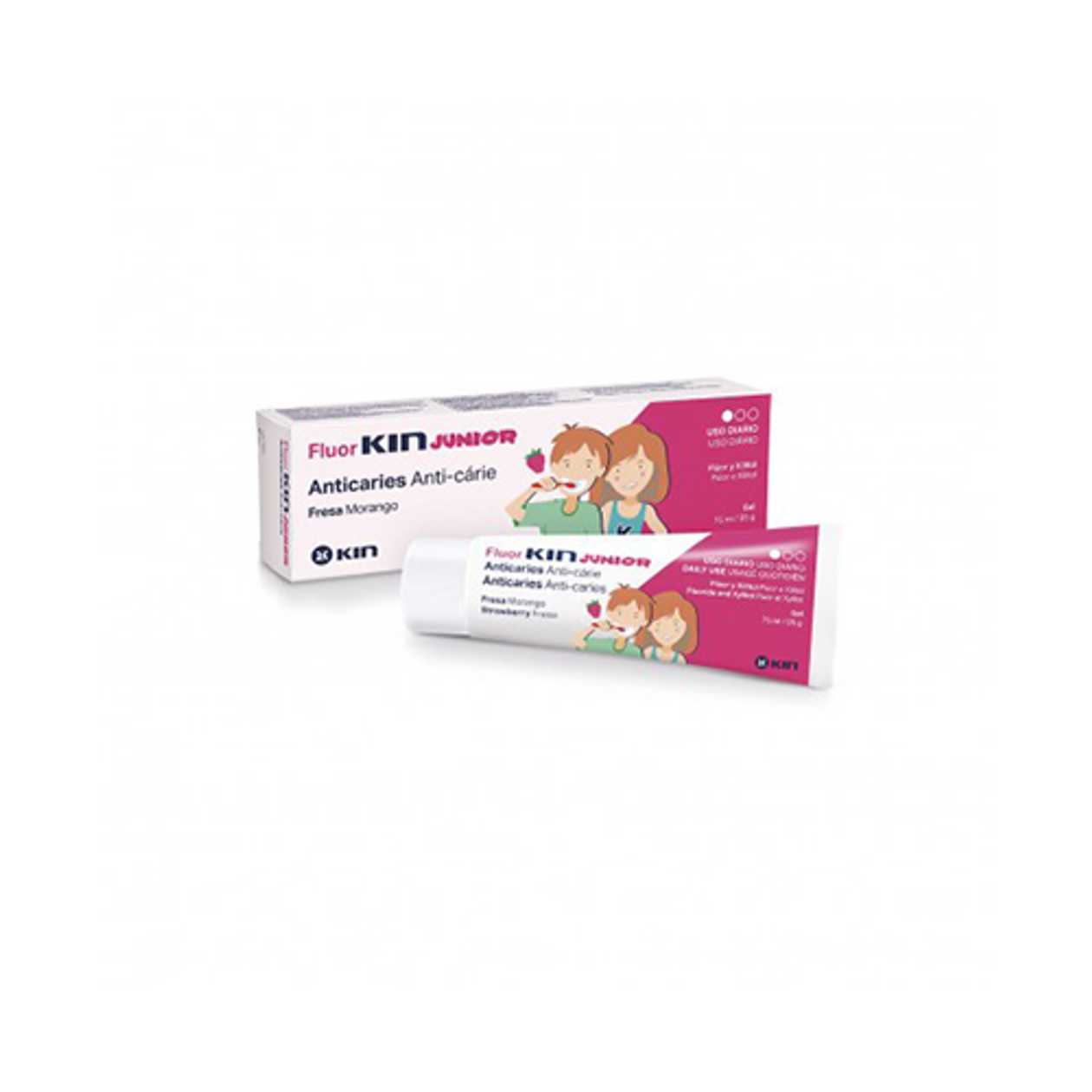 Kini - Toothpaste/Gel for Kids with Fluoride Junior Strawberry 75ml 0085/1689/6033