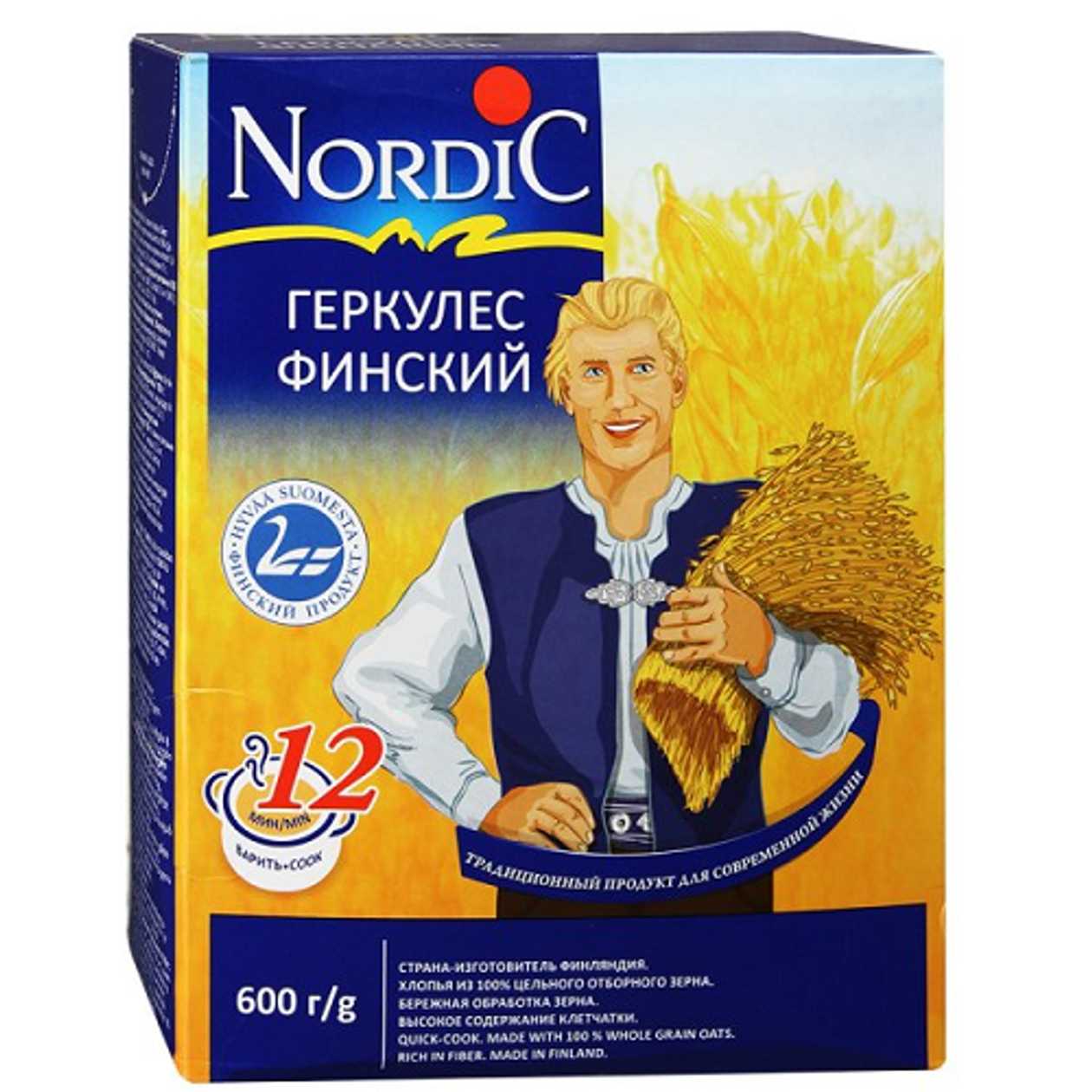 Nordic - Oatmeal with Whole Grain Oats (Hercules) Finnish /1 year+/ 500g 8955/0710