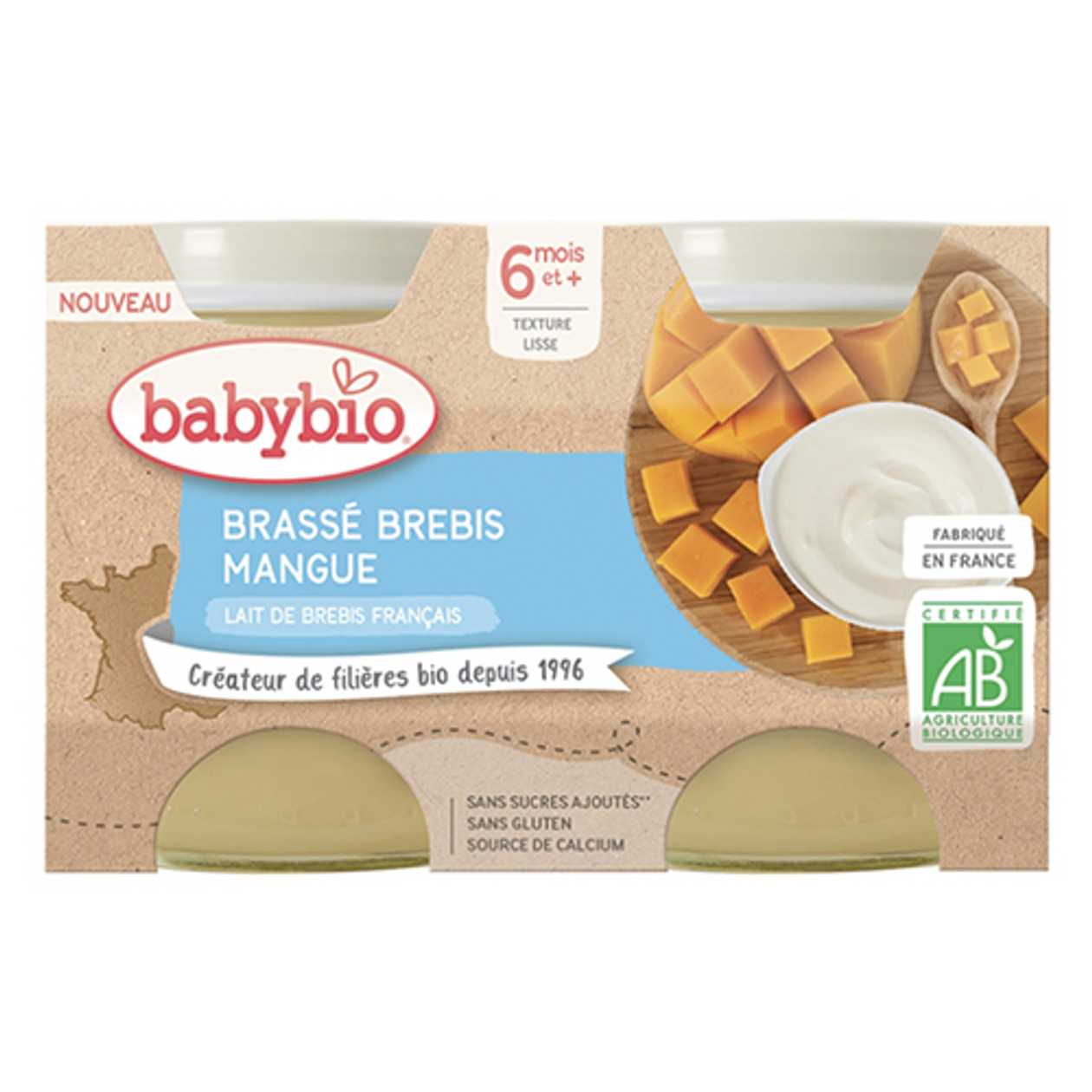 Babibio - Yogurt with French Sheep's Milk and Mango /6m+/ 130g 0873 #2