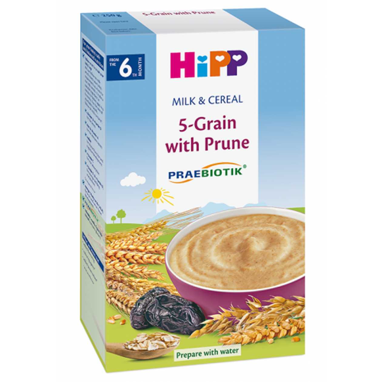Hipp - Milk Porridge with 5 Grains and Black Plum /6 months+/ 250g 2918/2918-02