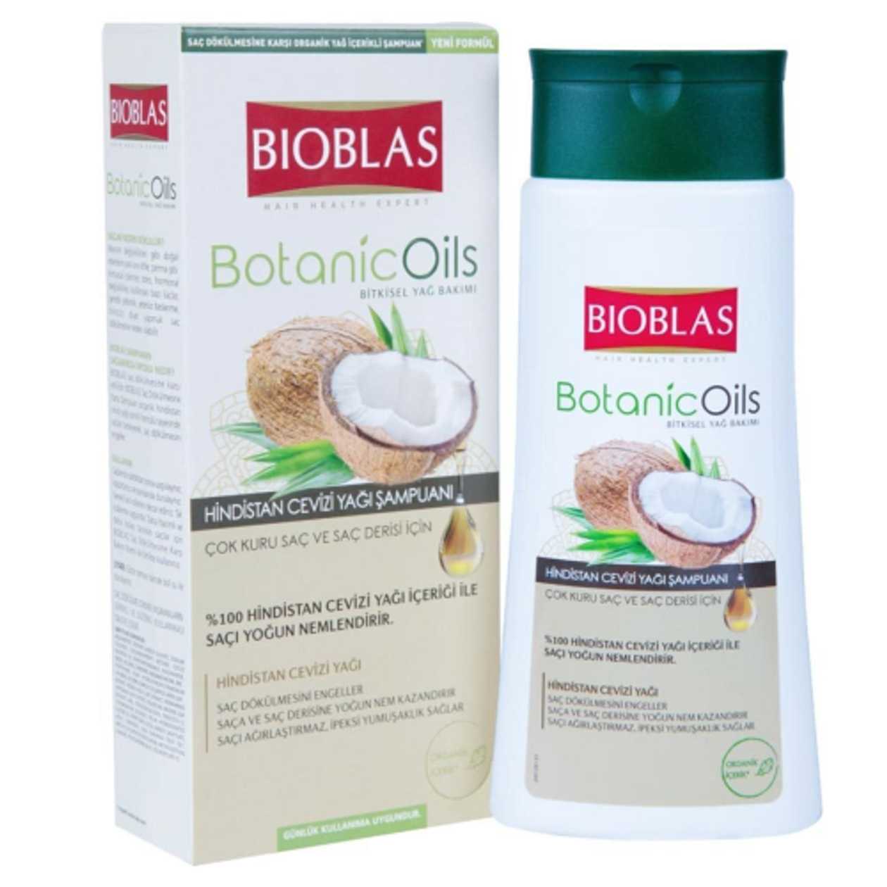 Bioblas - Anti-Hair Loss Shampoo with Nourishing and Restorative Coconut Oil for Dry, Damaged Hair 360ml
