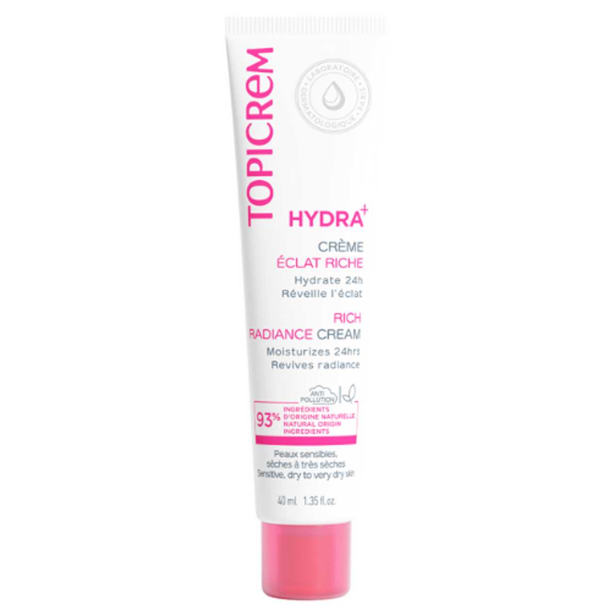 Topicream - 24h Hydrating Face Cream / Radiant Skin, Enriched 40ml 4327