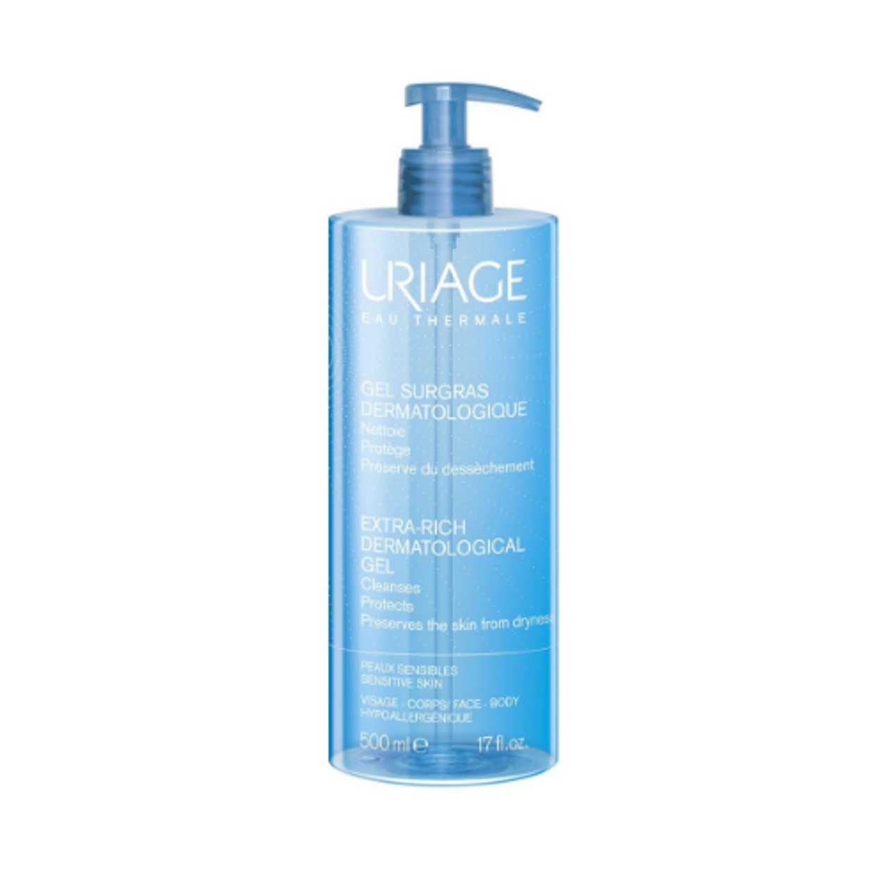 Uriage - Cleansing Dermatological Gel for Face/Body for the Whole Family with Sensitive Skin 500ml 5862/4817