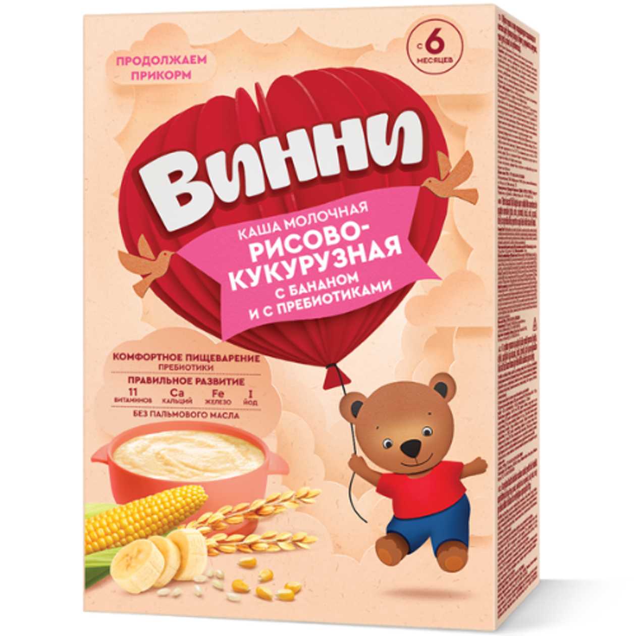 Vini - Milk Rice and Corn Porridge with Probiotics /6 months+/ 200g 4565/4695/4893