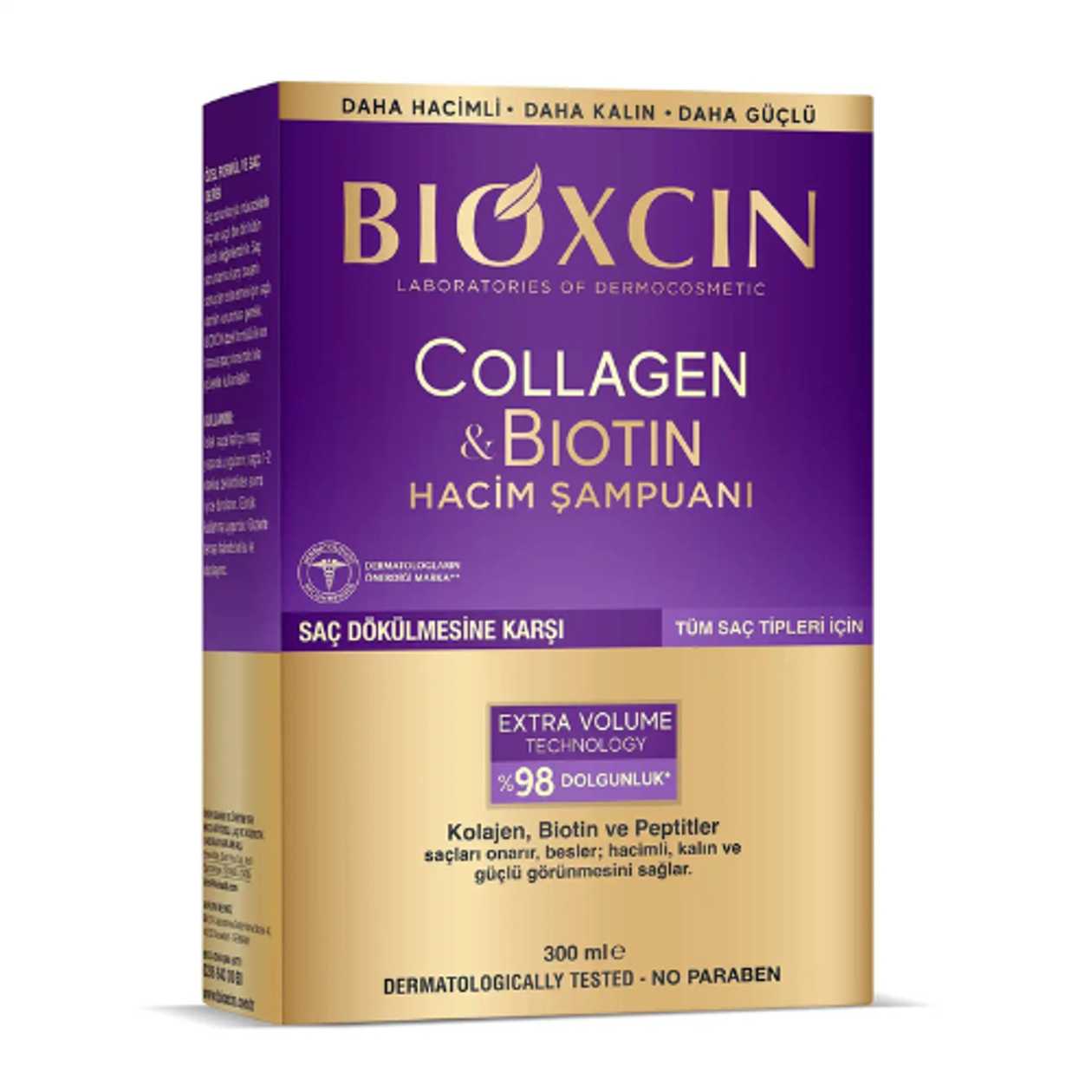 Bioxine - Collagen and Biotin Shampoo for Hair Loss Prevention, Volume for Thin Hair, All Hair Types, 300ml 2061/1606