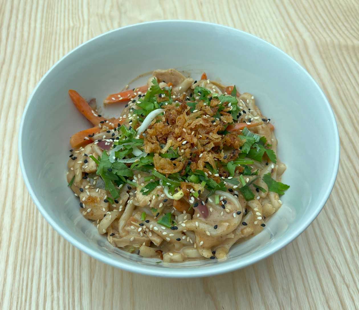 Vegan Udon with Peanut Sauce