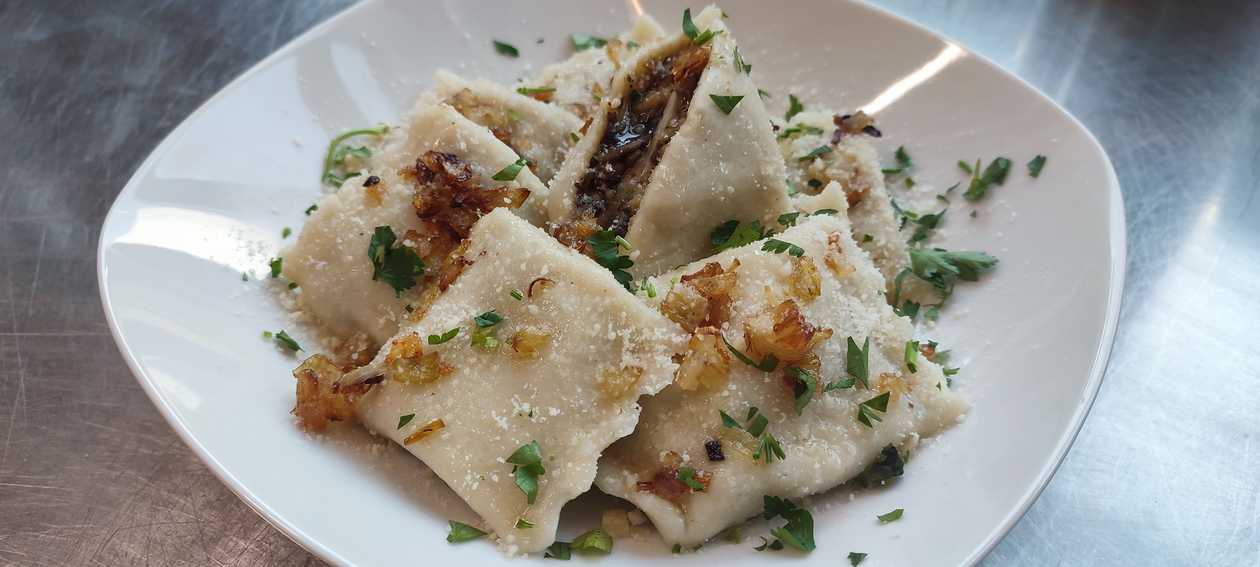 Ravioli z Kaszą Bulgur i Pieczarką