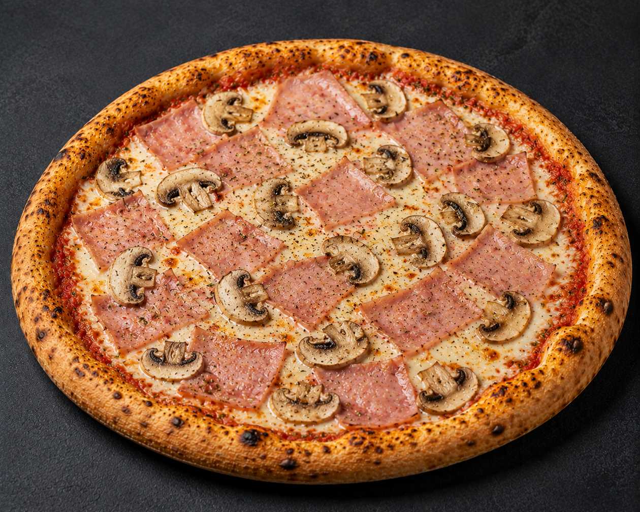 Pizza Fiambre e Cogumelos