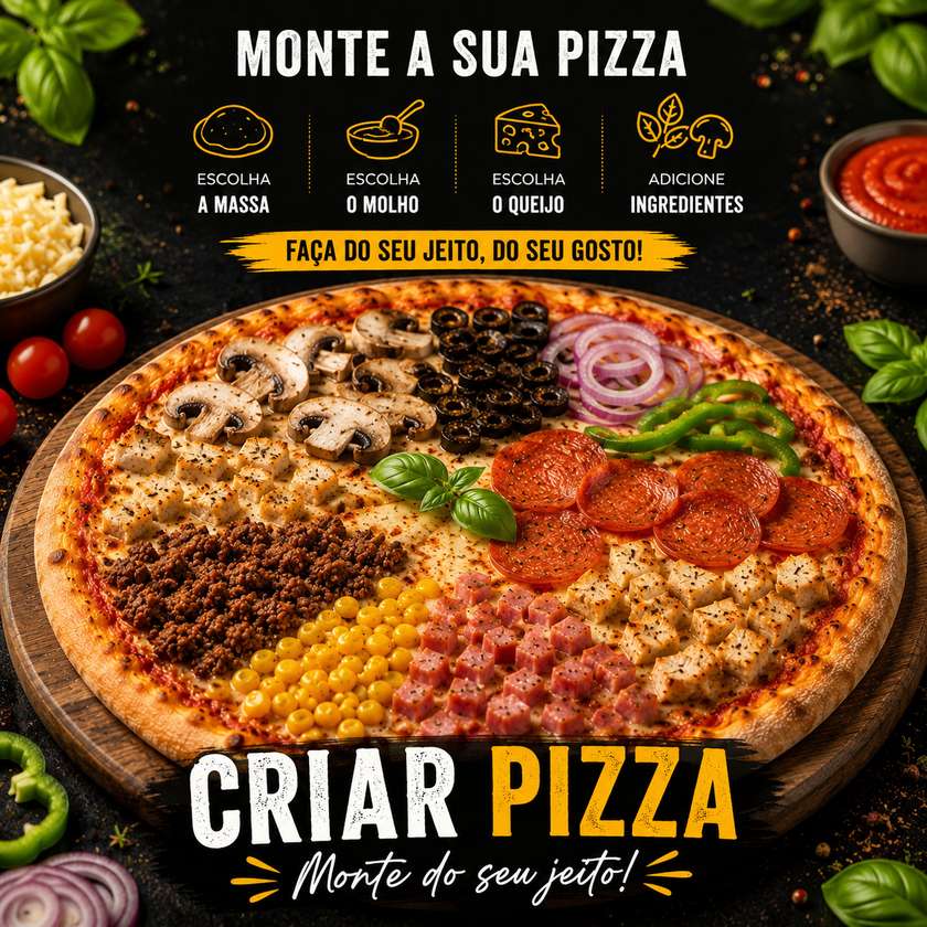 Crie  a sua pizza