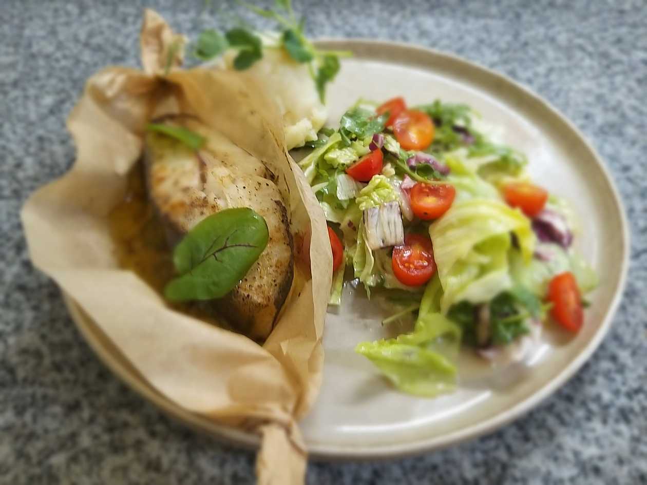 Halibut pieczony