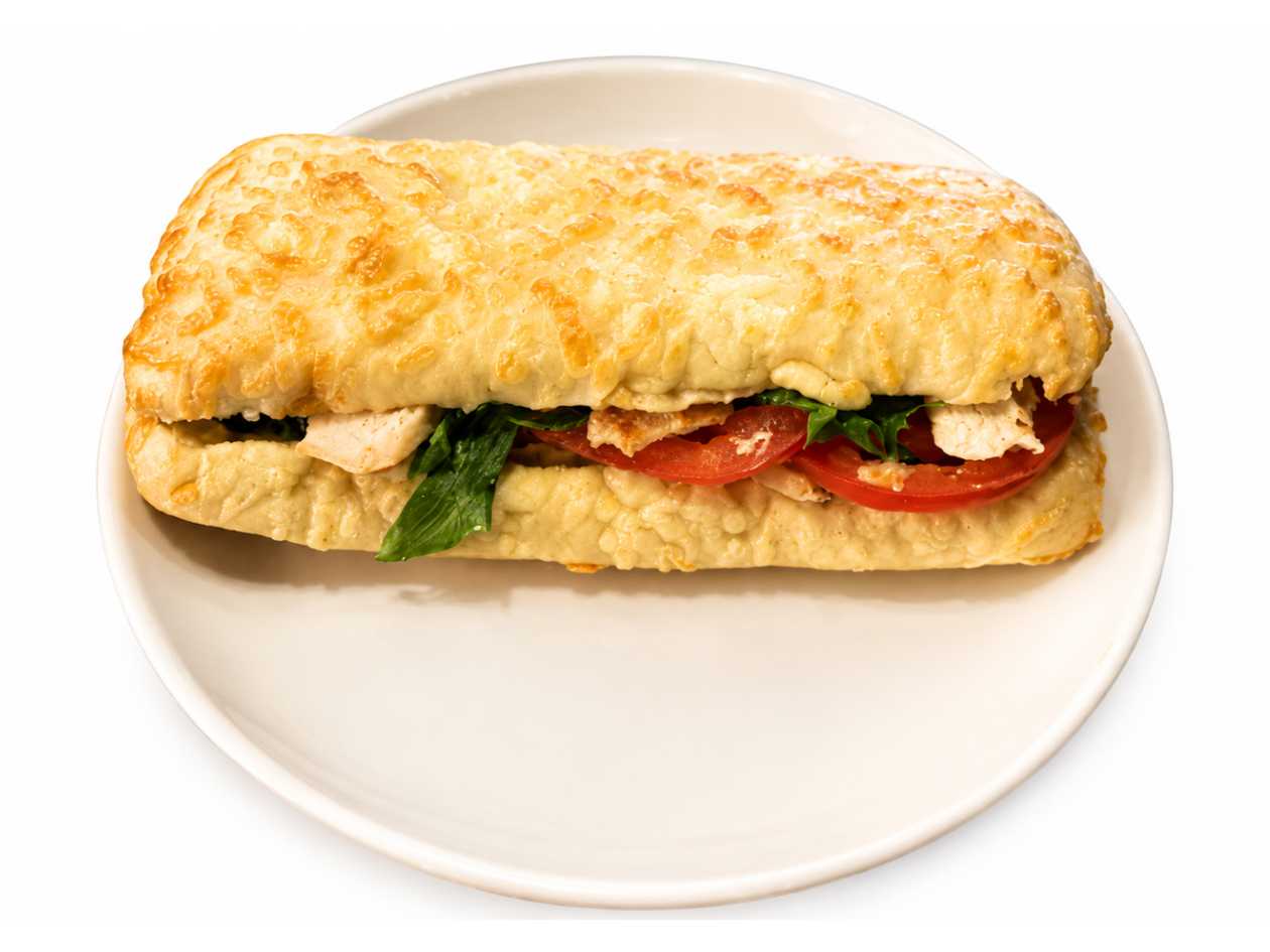 Roasted Chicken and Cheese Ciabatta with Mustard Mayonnaise and Tomato (215g)