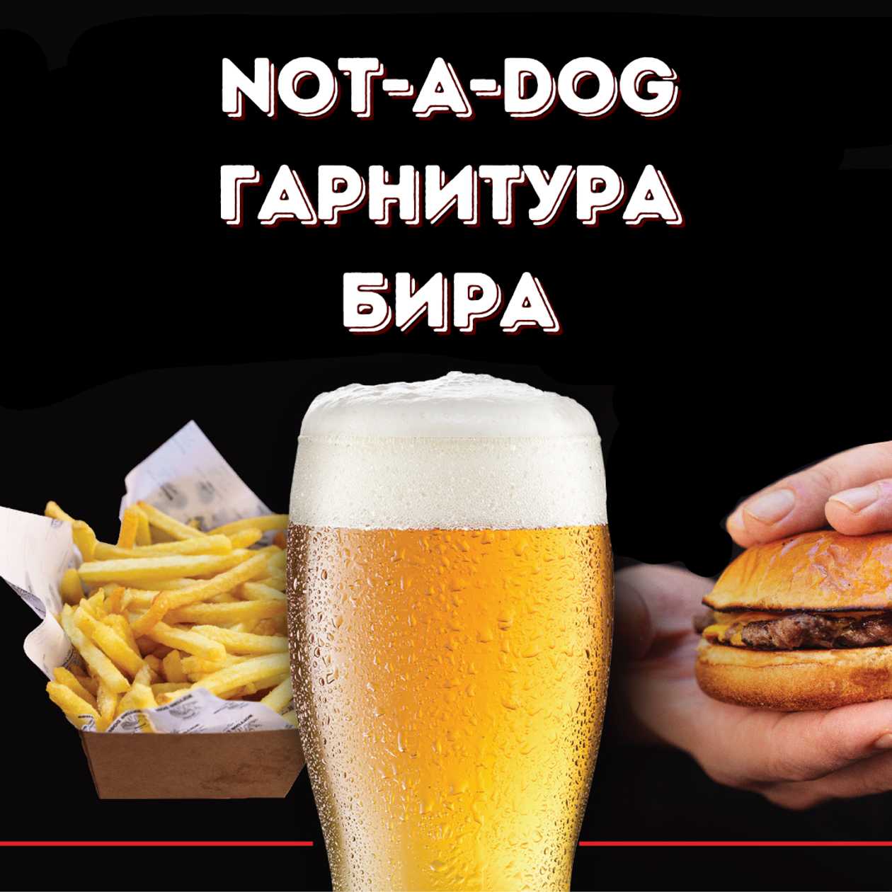 Not-a-dog beer menu