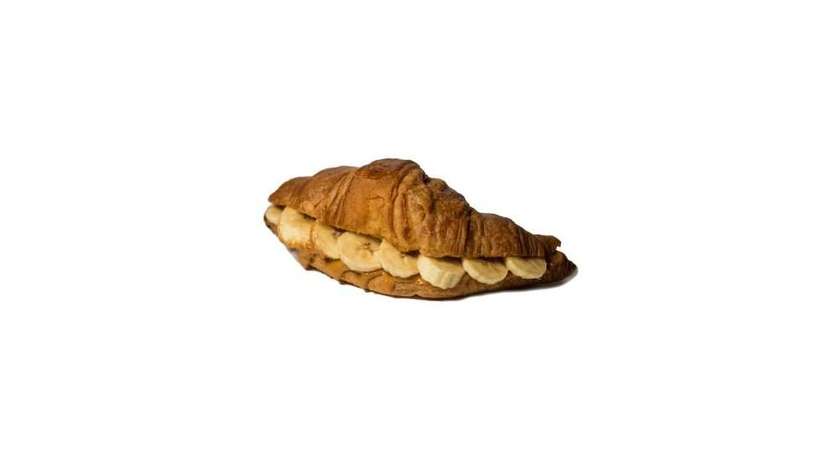 Croissant with peanut butter and banana