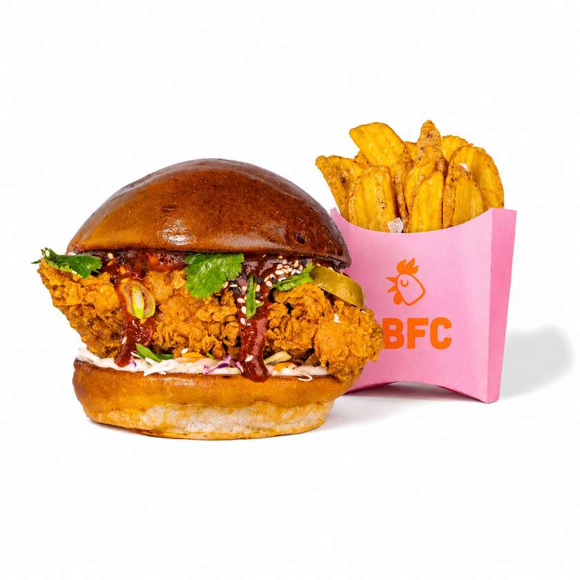 COMBO I Cauliflower Spicy Korean Burger, Fries Crispers 130g
