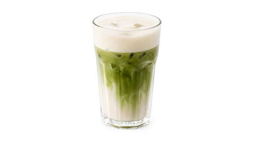 Iced Matcha coconut-mango